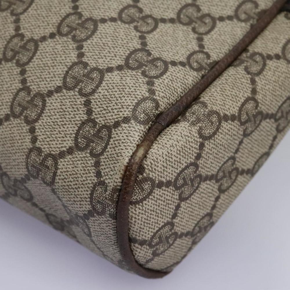 GUCCI GG Supreme Web Sherry Line Clutch Bag PVC Beige Red Green Auth th5590 - Picture 11 of 16